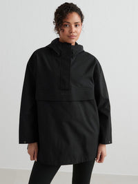 Black Waterproof Oversized Anorak