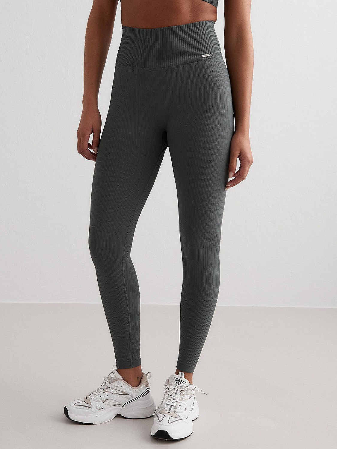 Sage Ribbed Seamless Tights