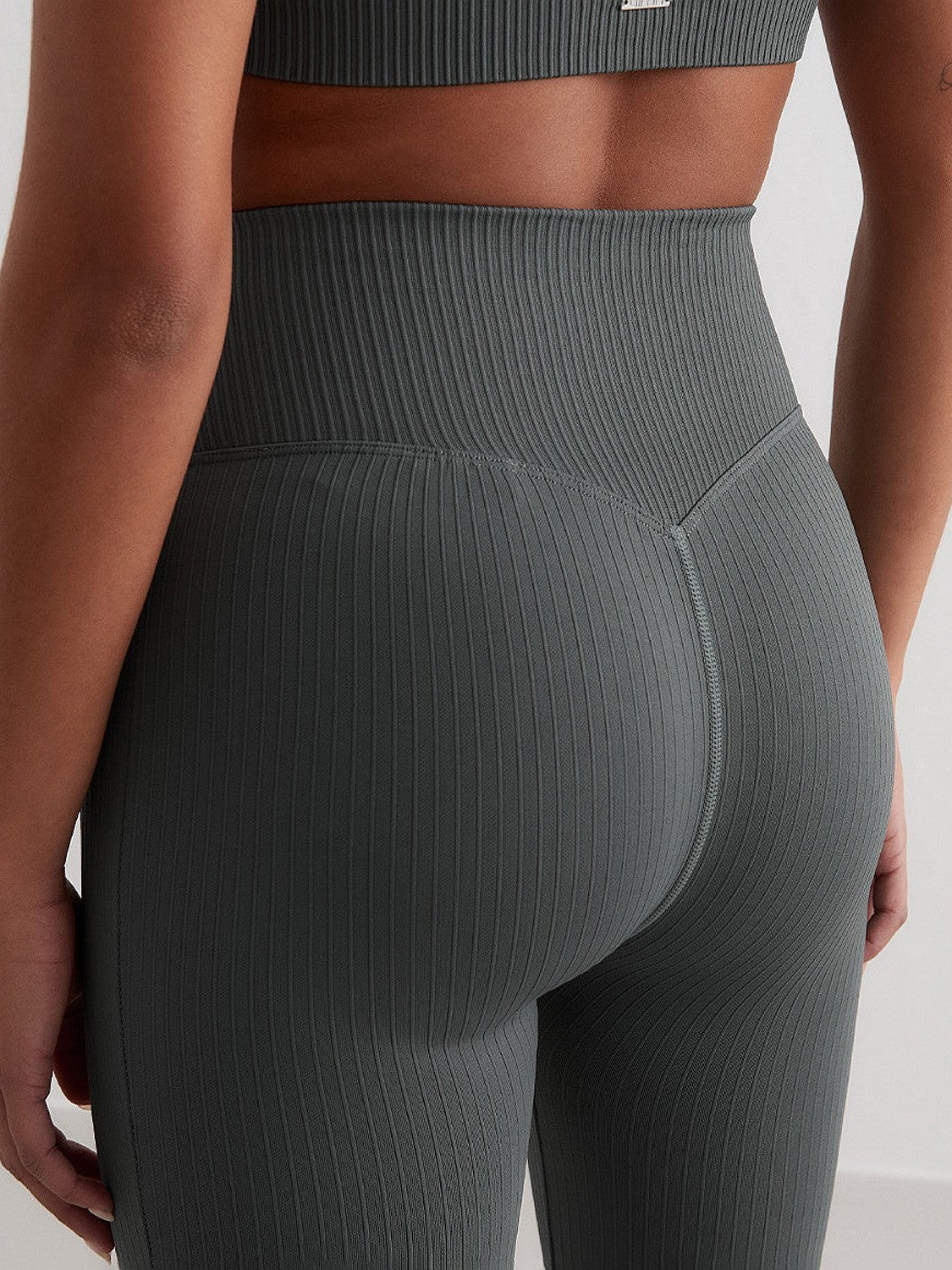 Sage Ribbed Seamless Tights
