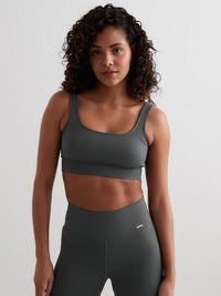 Sage Ribbed Seamless Bra