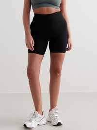 Black Sense Midi Biker Shorts