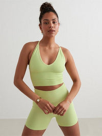 Matcha Shape Seamless Cross Back Bralette