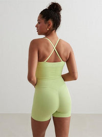 Matcha Shape Seamless Cross Back Bralette