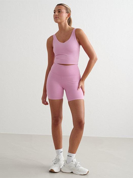 Peony Pink Sense Midi Biker Shorts