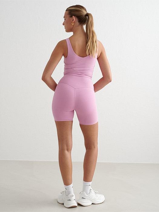 Peony Pink Sense Midi Biker Shorts