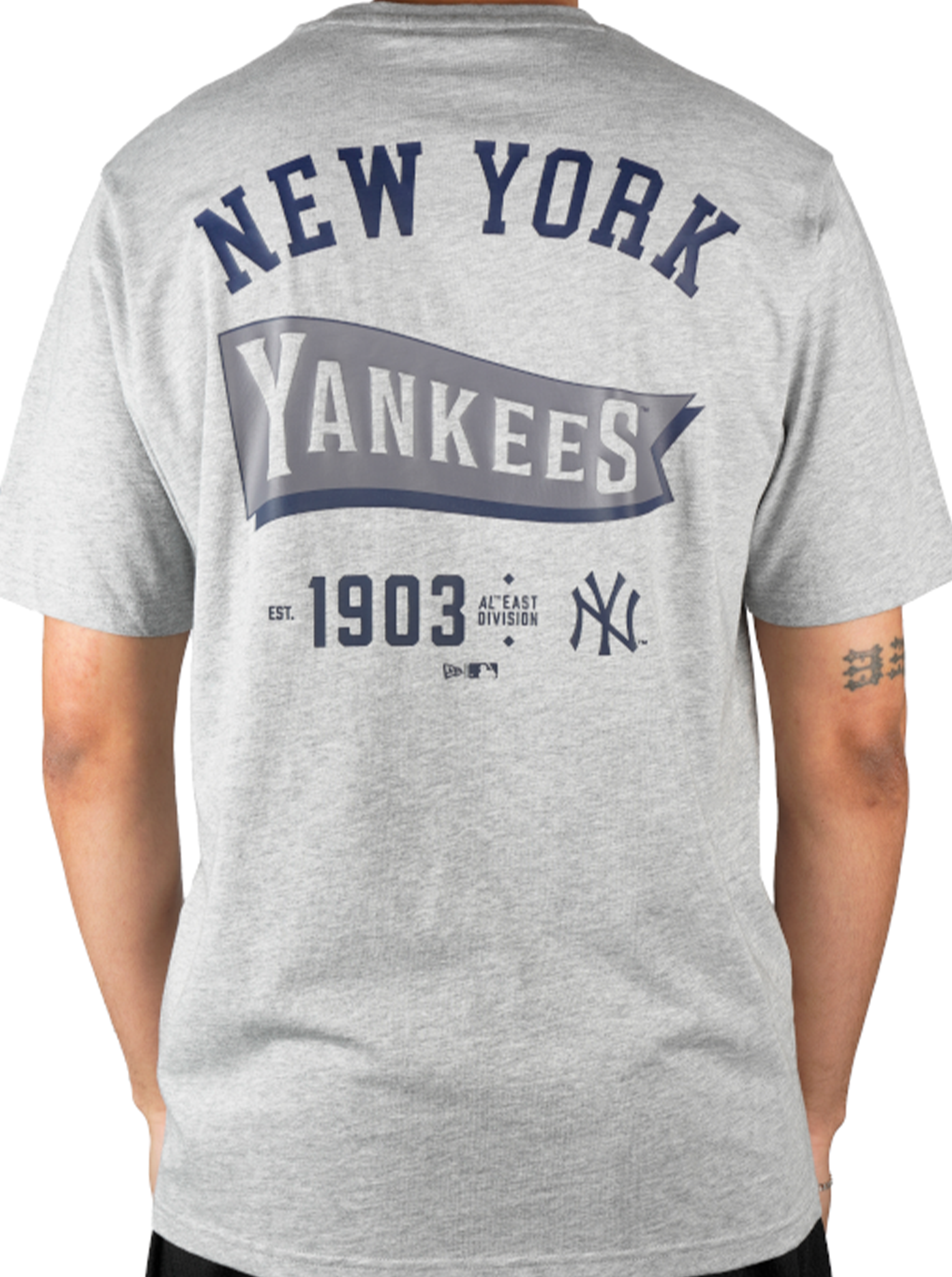 New York Yankees MLB Pennant Graphic Grey T-Shirt