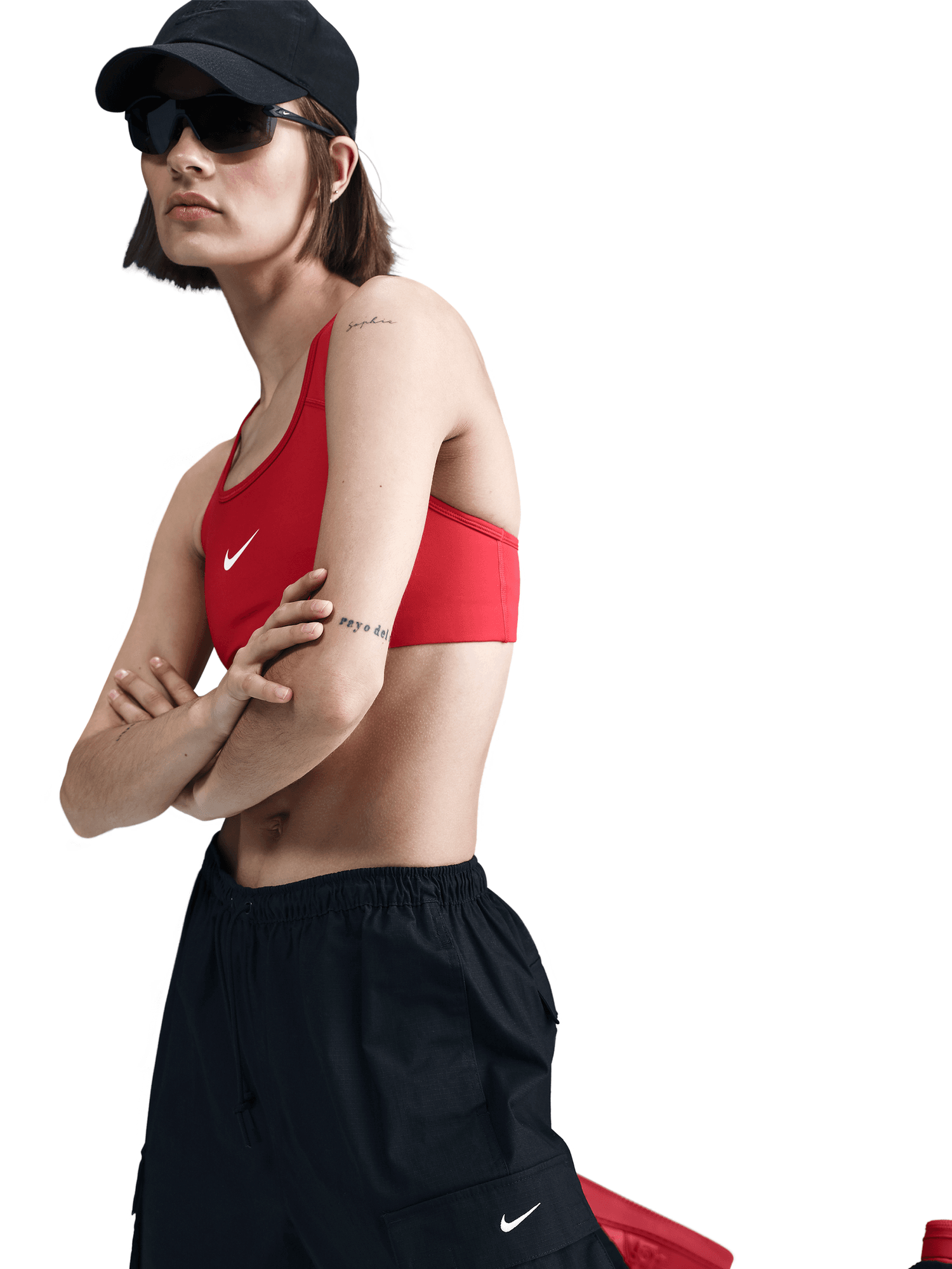 Mid-Rise Oversized Cargo Trousers