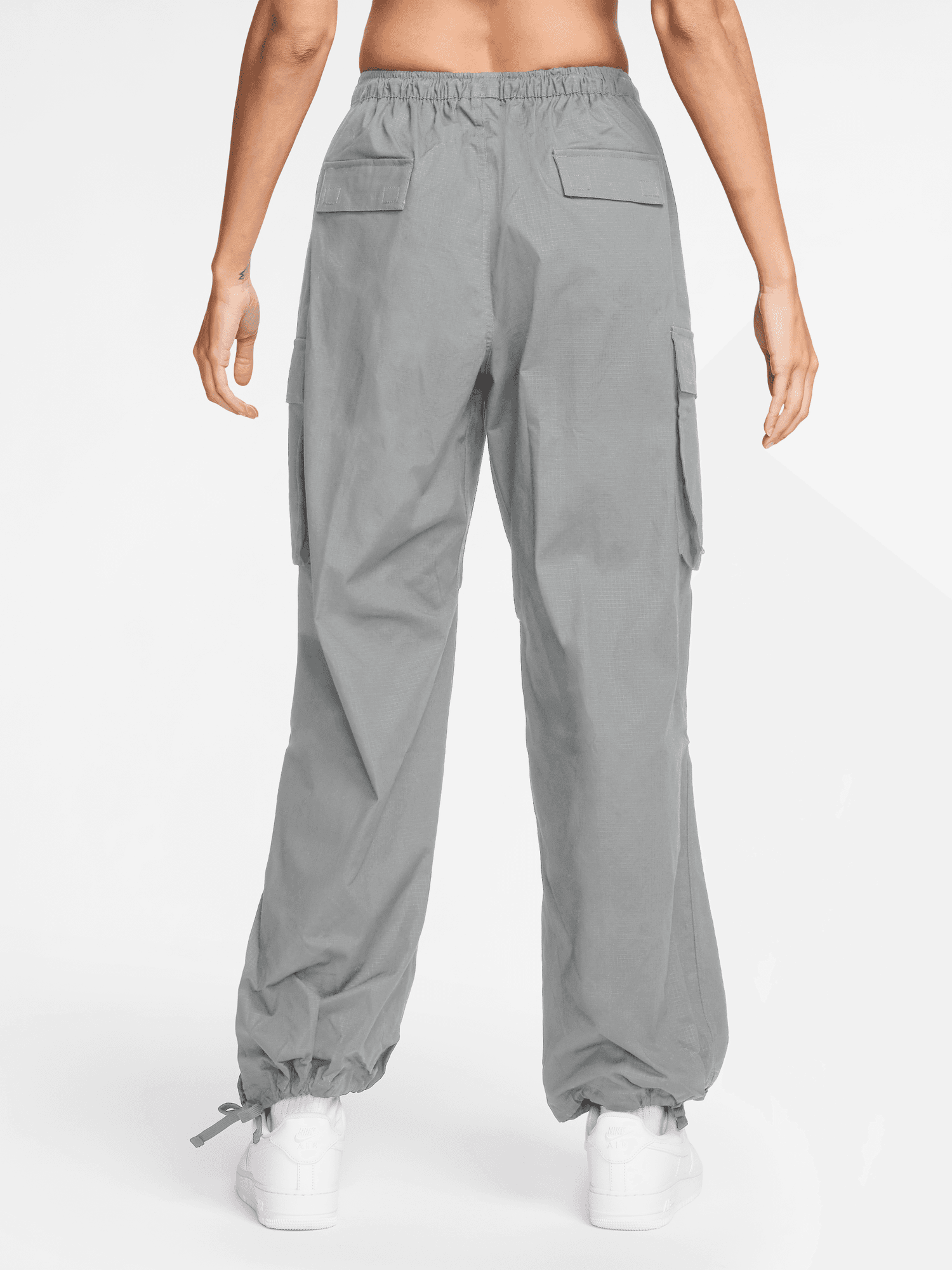Mid-Rise Oversized Cargo Trousers