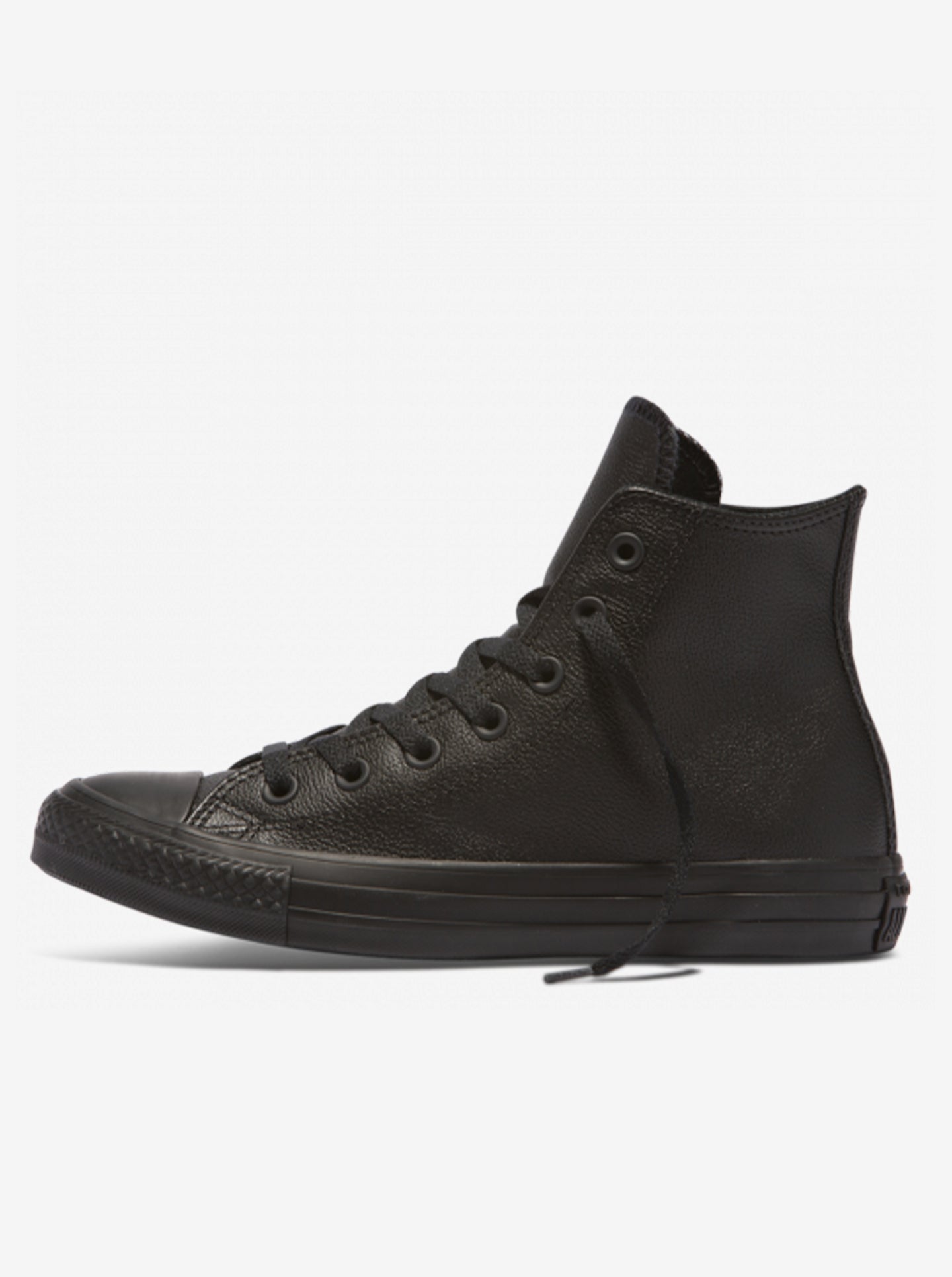 All Star Leather High Black Mono Unisex