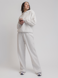 Wide Leg Sweats in Snow Marle