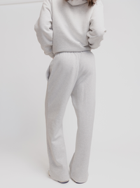 Wide Leg Sweats in Snow Marle