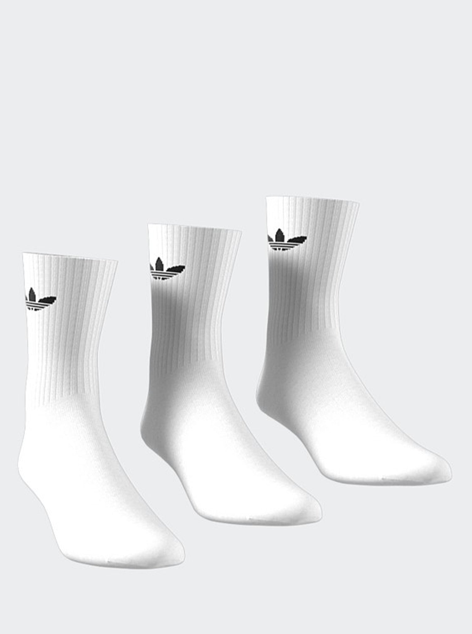 Trefoil Cushion Crew Socks 3 Pack Unisex