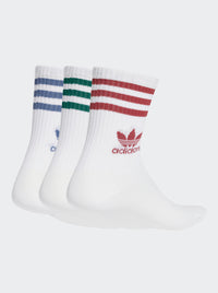 Mid Cut Crew Socks 3 Pairs