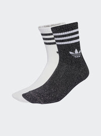 3 Stripes Glitter Crew Socks 2 Pairs