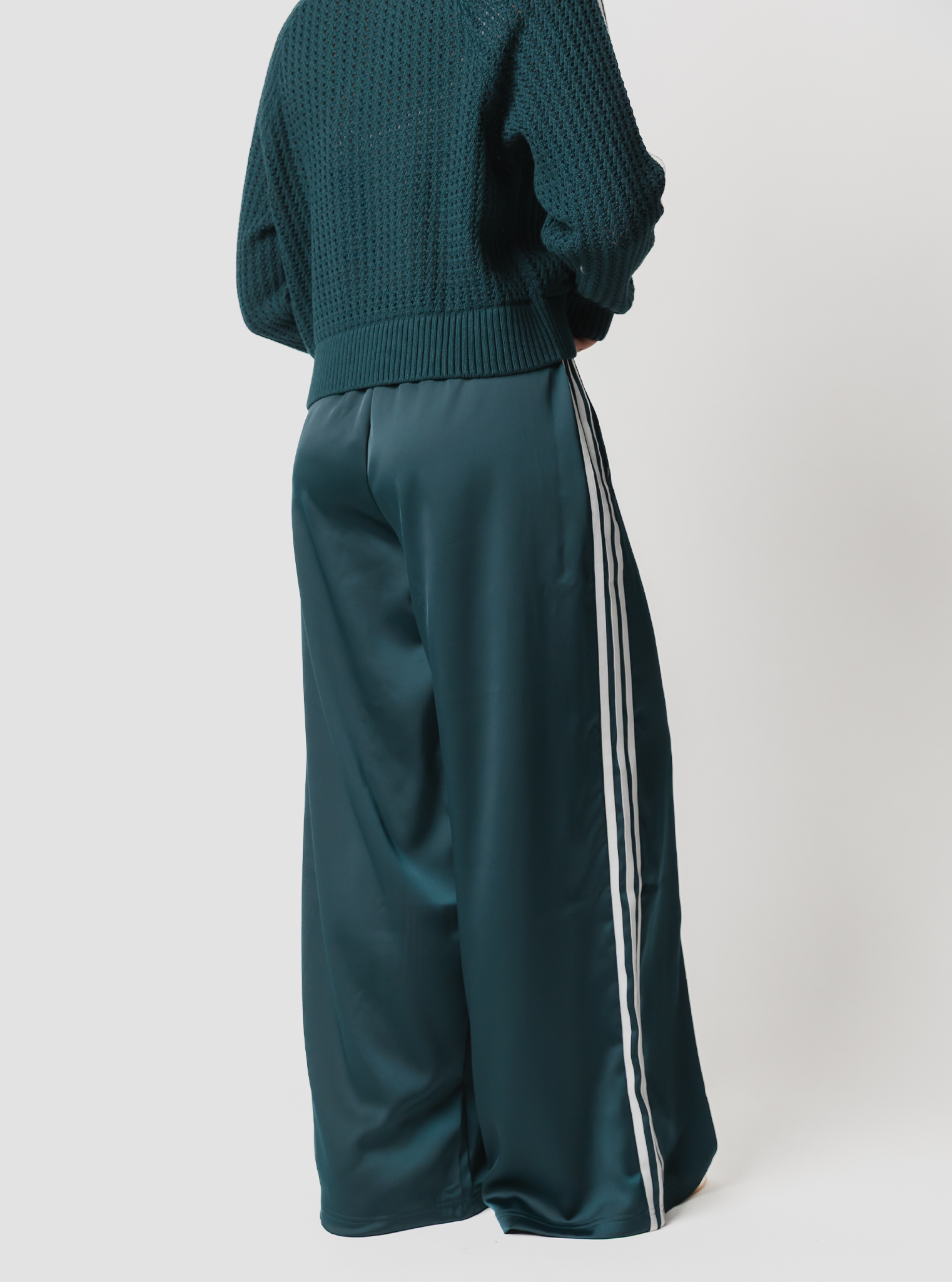 Satin Wide Leg Track Pants