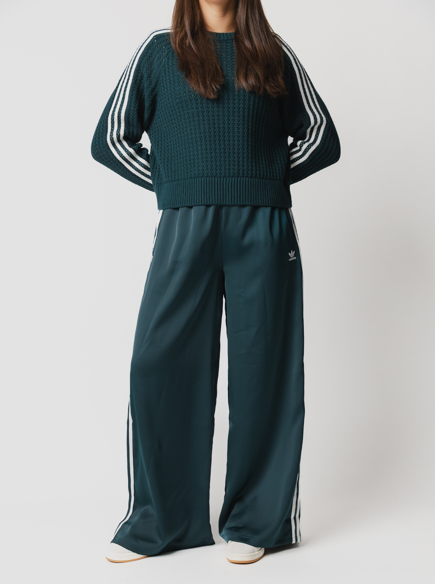 Satin Wide Leg Track Pants