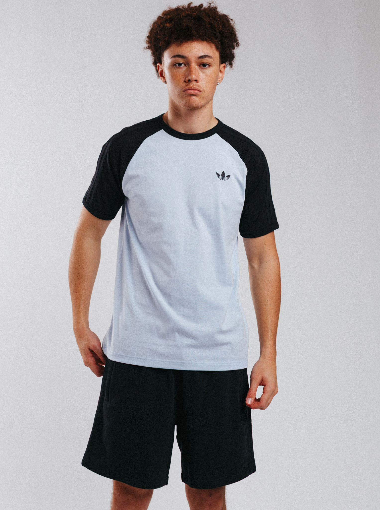 Adidas M 3-Stripes Tee - Crystal Sky