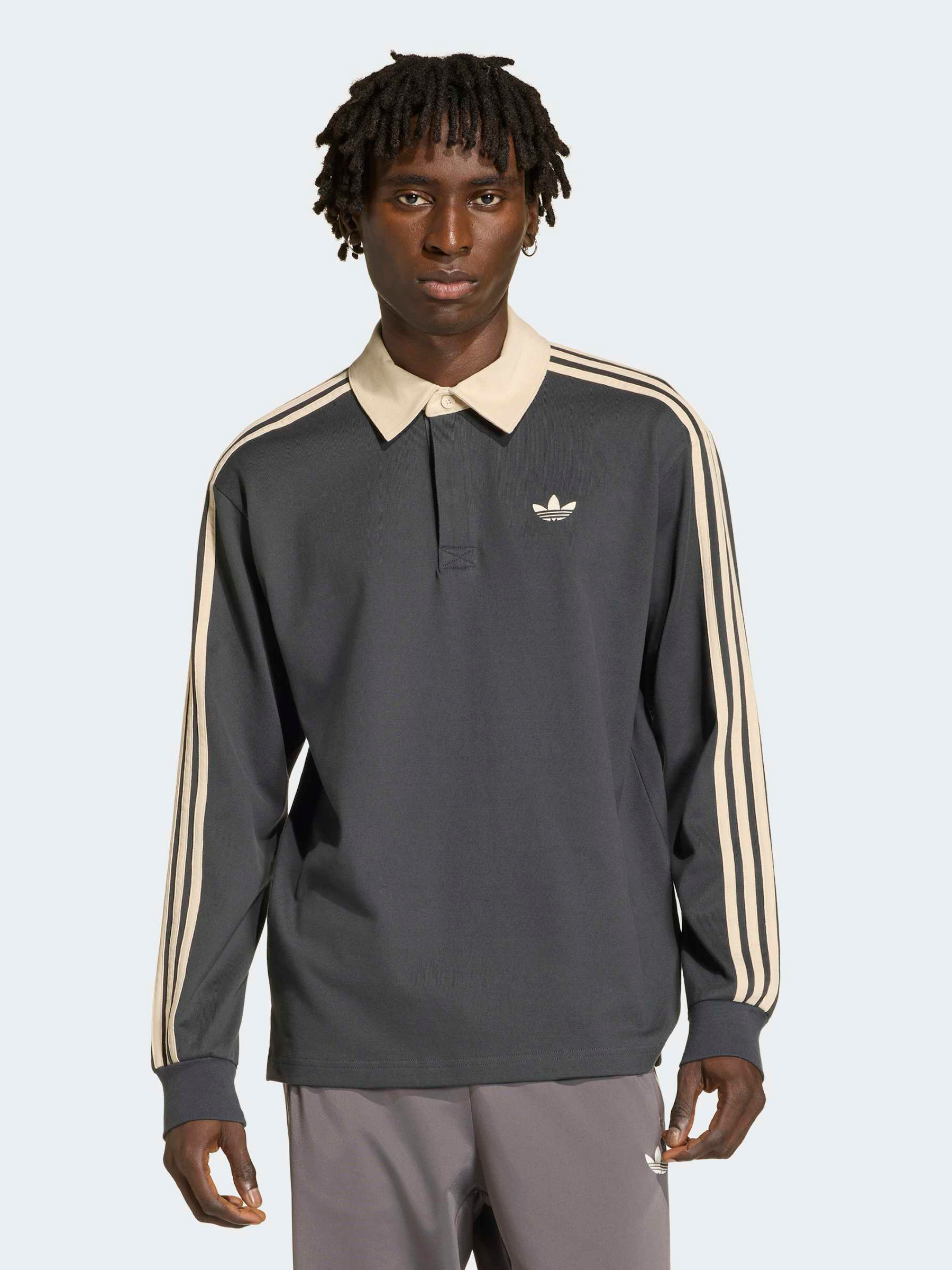 Shop adidas 3-Stripes Rugby Longsleeve Polo | Stirling Sports NZ