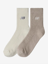 Waffle Ankle Socks 2 Pack