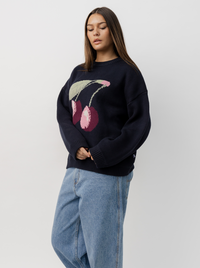 Cherry Jacquard Knit