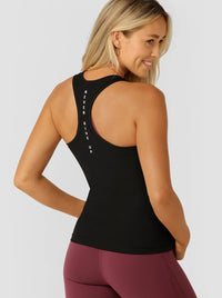 Amy Fitted Active Rib Tank
