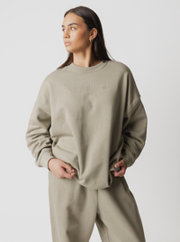 Essentials Linear Oversized Crew Sweatshirt