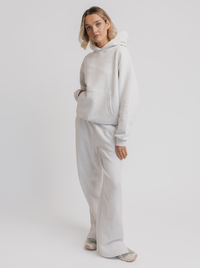 Heritage Hoodie In Snow Marle