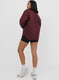Quilted Jacket In Mulberry