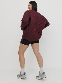 Quilted Jacket In Mulberry