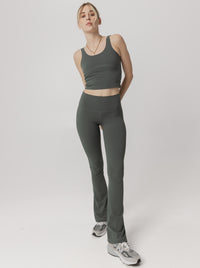 Peached Taylor Flared Tight In Eucalyptus