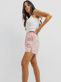 Resort Short in Melon Stripe