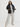Collared Quilted Jacket in Black