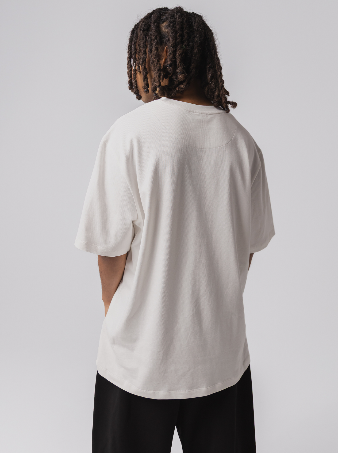 Classic Logo Heavyweight Track Tee in Off-White