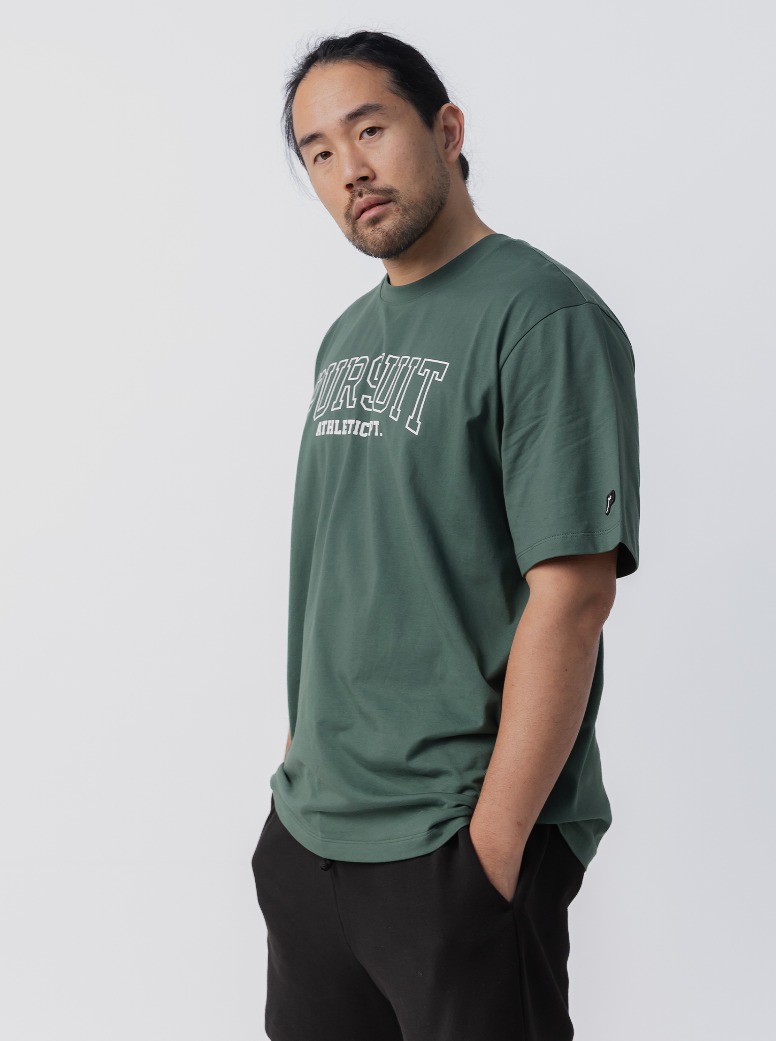Varsity Track Tee in Stadium Green