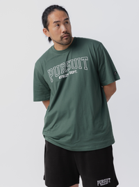 Varsity Track Tee in Stadium Green