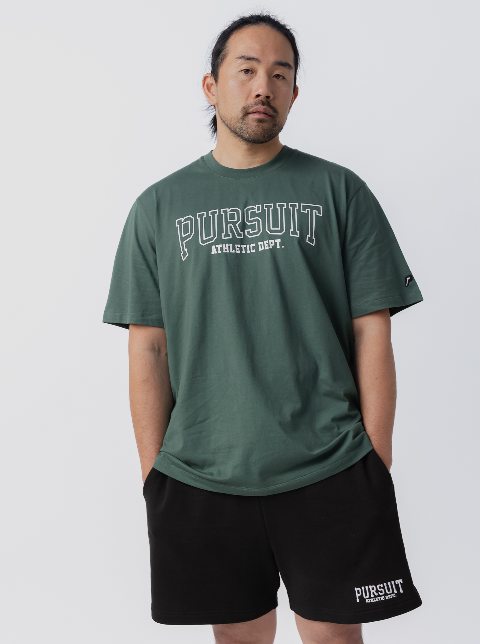 Varsity Track Tee in Stadium Green