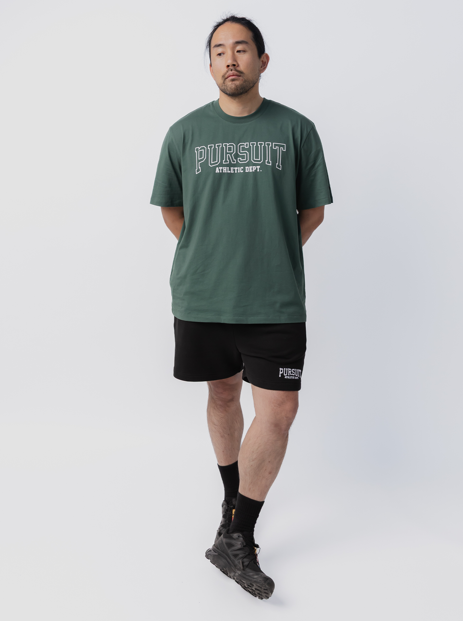 Varsity Track Tee in Stadium Green