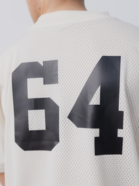 Varsity Mesh Jersey in Bone