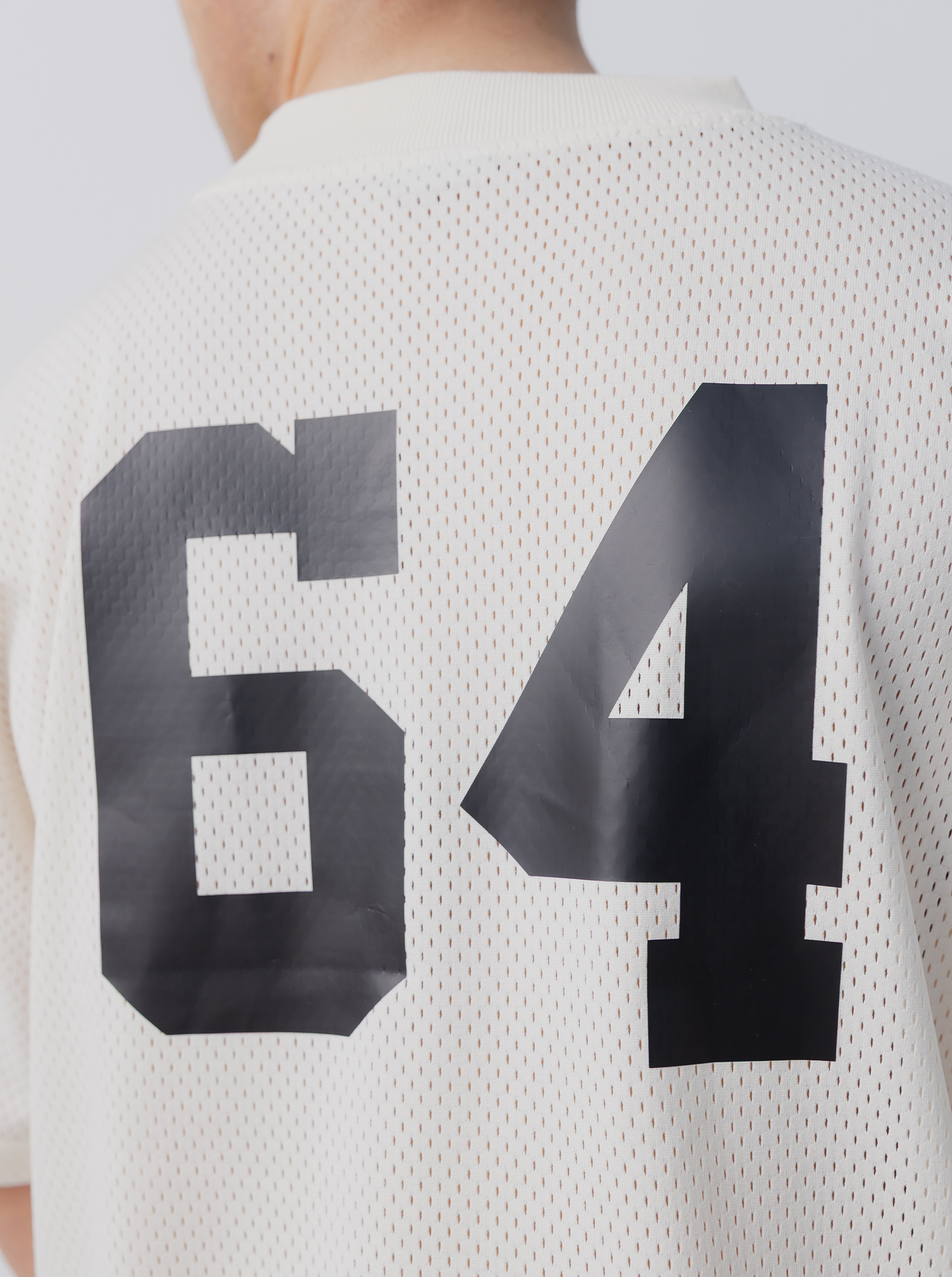 Varsity Mesh Jersey in Bone