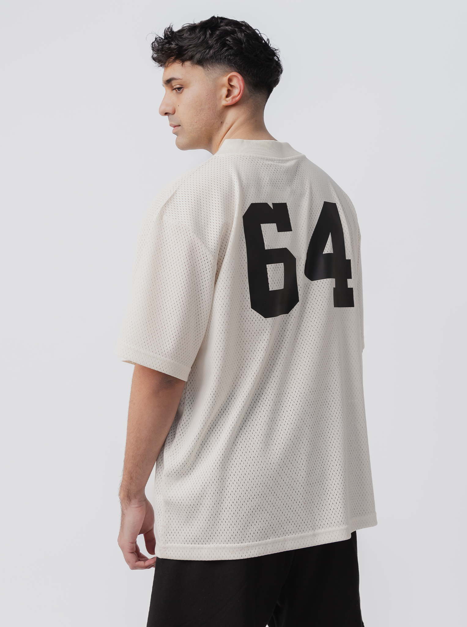 Varsity Mesh Jersey in Bone