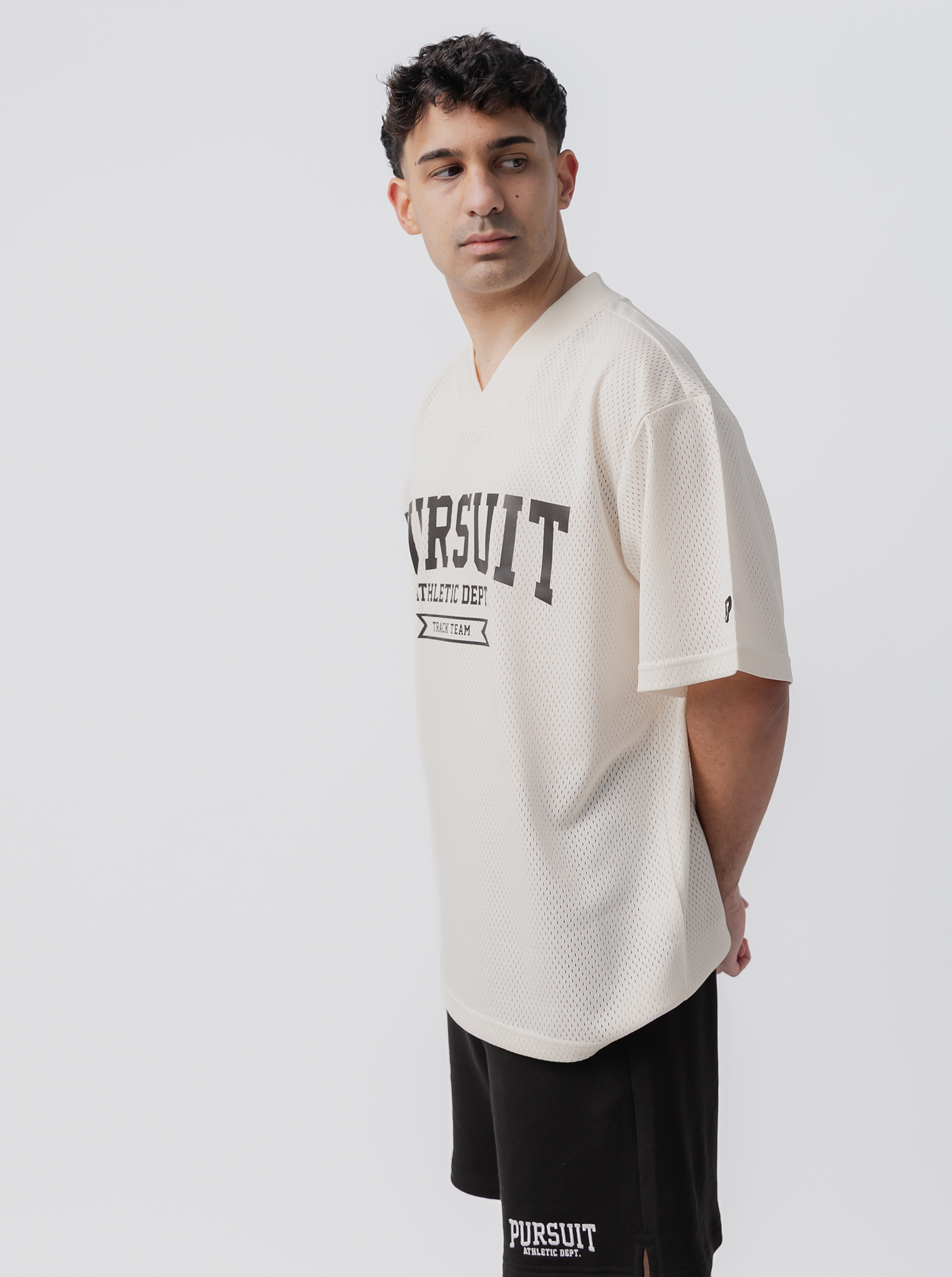 Varsity Mesh Jersey in Bone