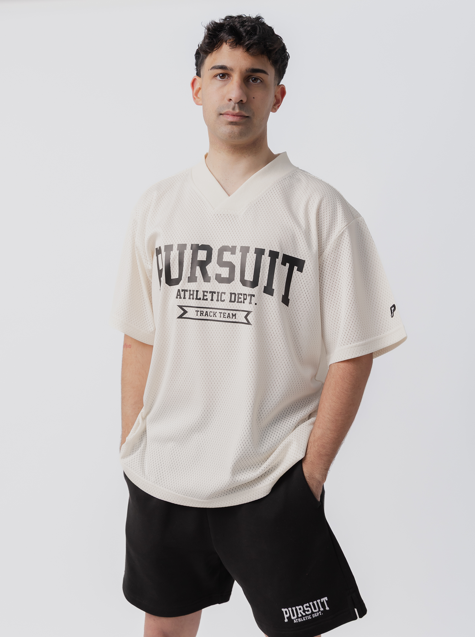 Varsity Mesh Jersey in Bone