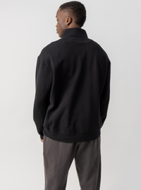 Quarter Zip in Solid Black