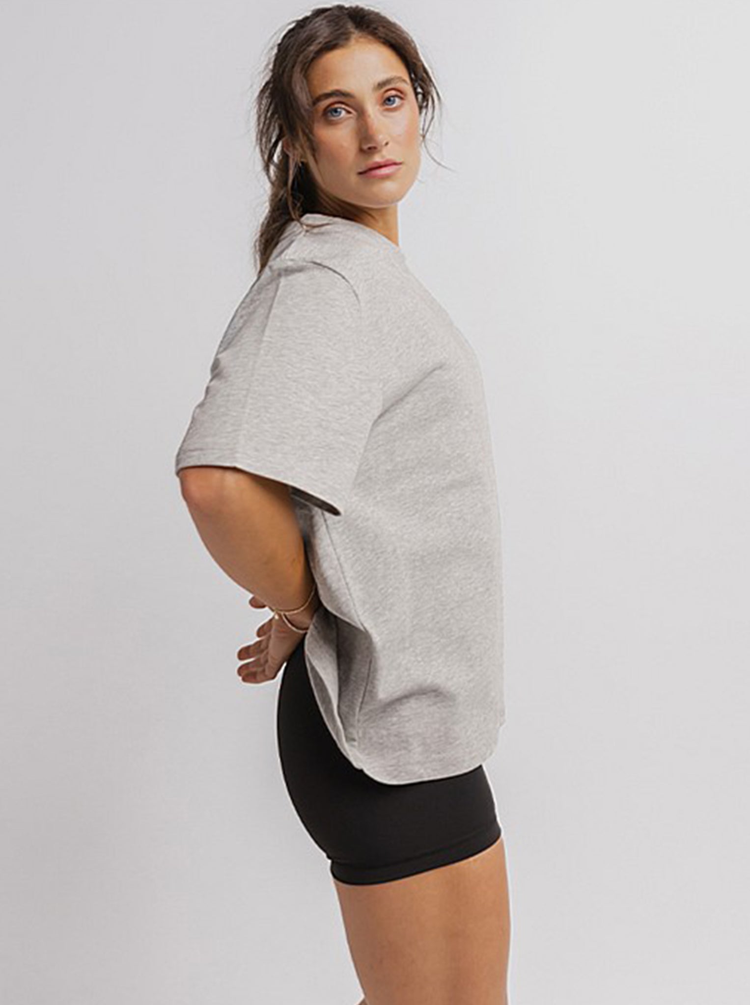 Taylor Tee in Grey Marle