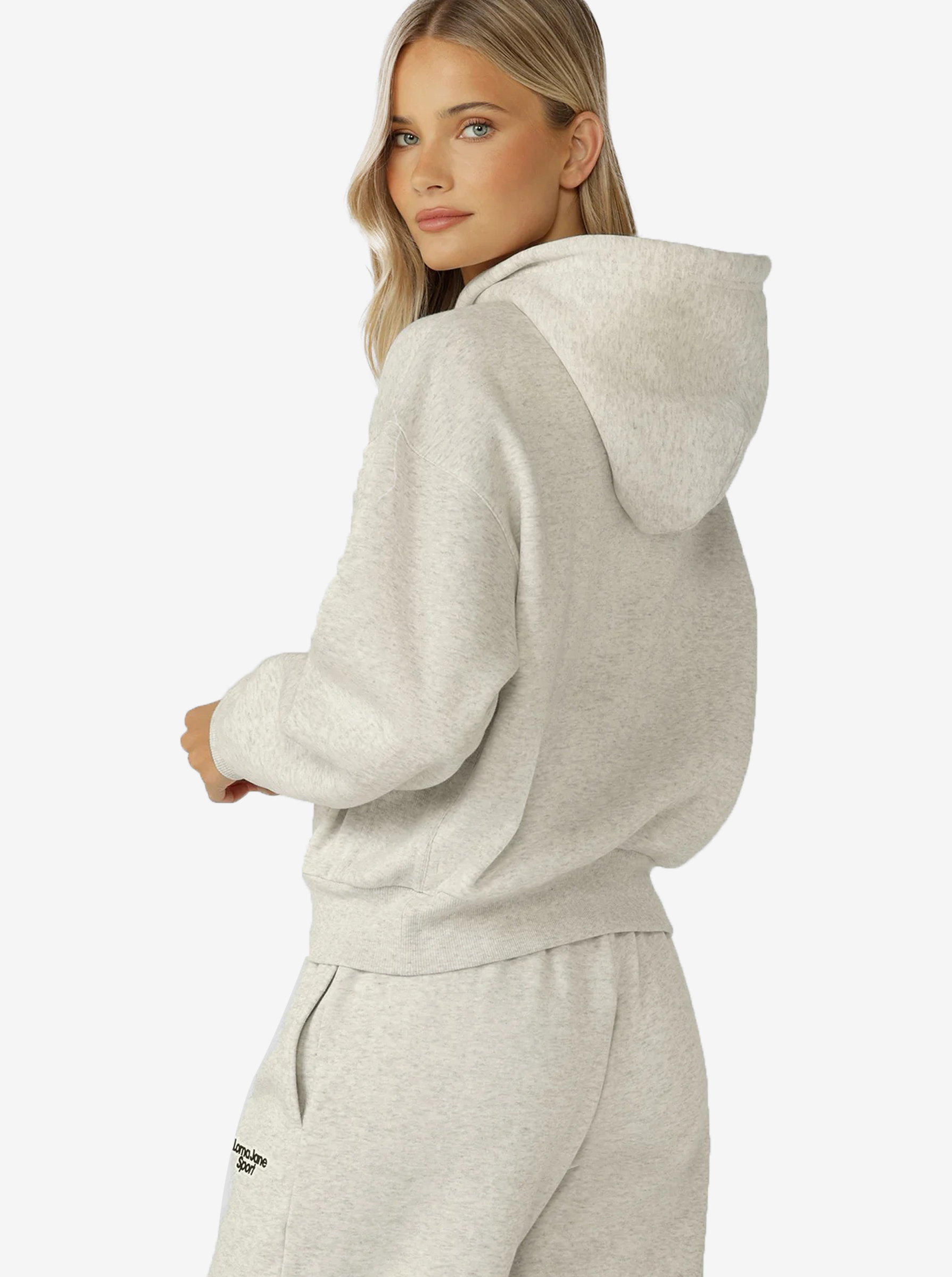 Lorna Jane W Sport Mode Zip Through Hoodie - Chalk Marl
