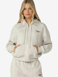 Lorna Jane W Sport Mode Zip Through Hoodie - Chalk Marl