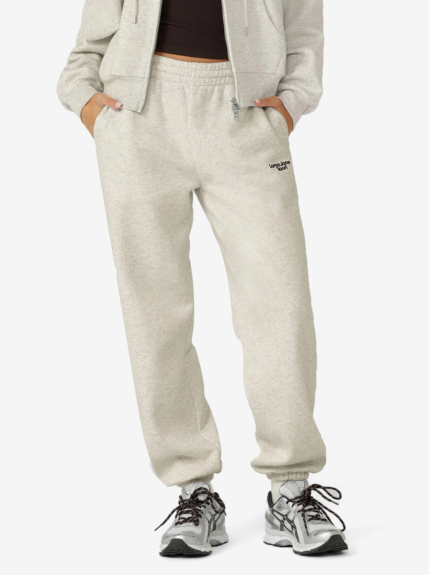 Lorna Jane W Sport Mode Sweatpants - Chalk Marl