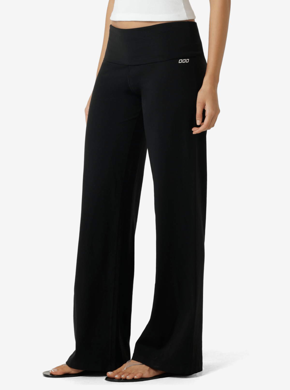 Liberty Fold Over Waist Wide Leg Active Pants
