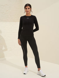 Black Soft Basic Long Sleeve Top