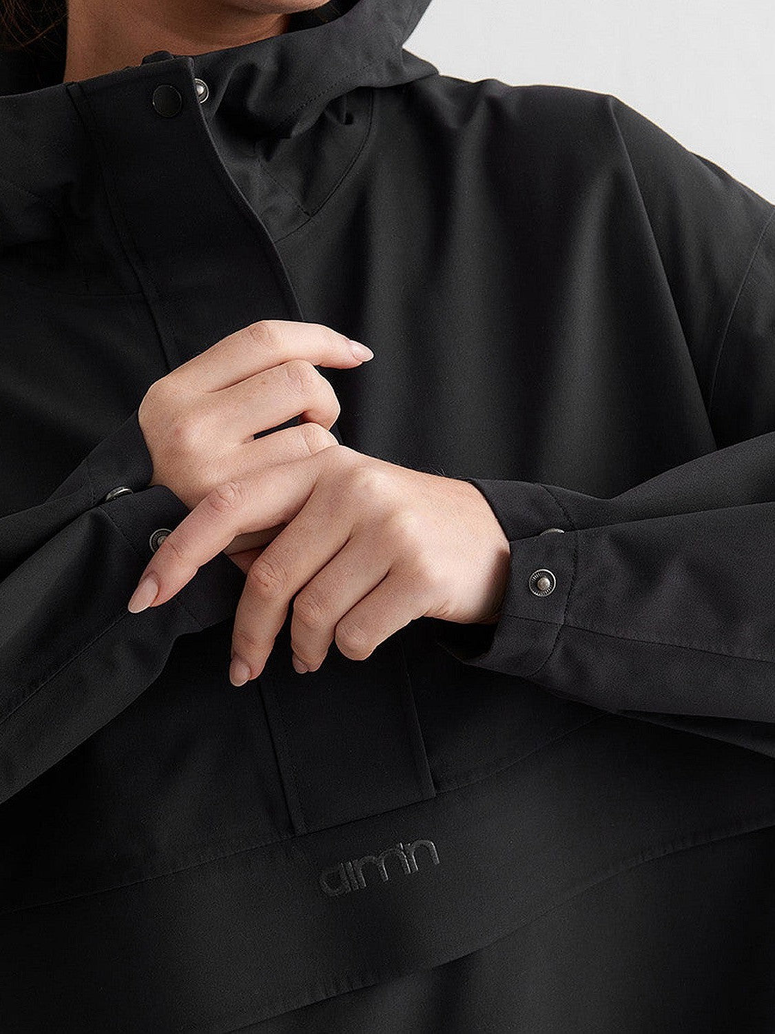 Black Waterproof Oversized Anorak
